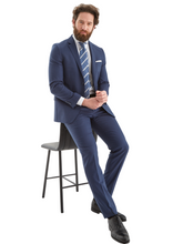 Mens Herringbone Serge Slim Fit Suit